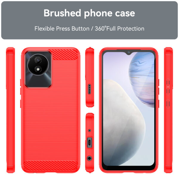 Vivo Y Serie Gebürstet Mode Vivo Y02t TPU Handyhülle #1898 – Bild 2