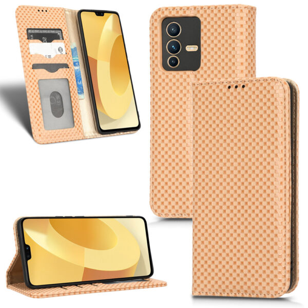 Vivo V Serie Vivo V23 Pro Kariert PU Handyhülle Mode #1946